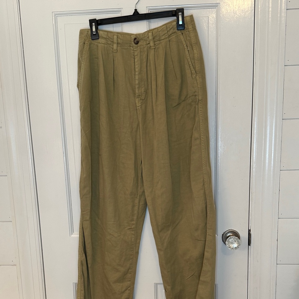 Free People Tan/Khaki wide Leg High Waist‎ Pants size 6 NWOT